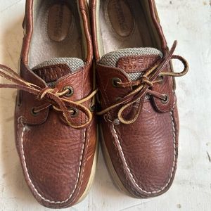 Sperry Top Sider Leather Tie Up Casual Boat Shoe